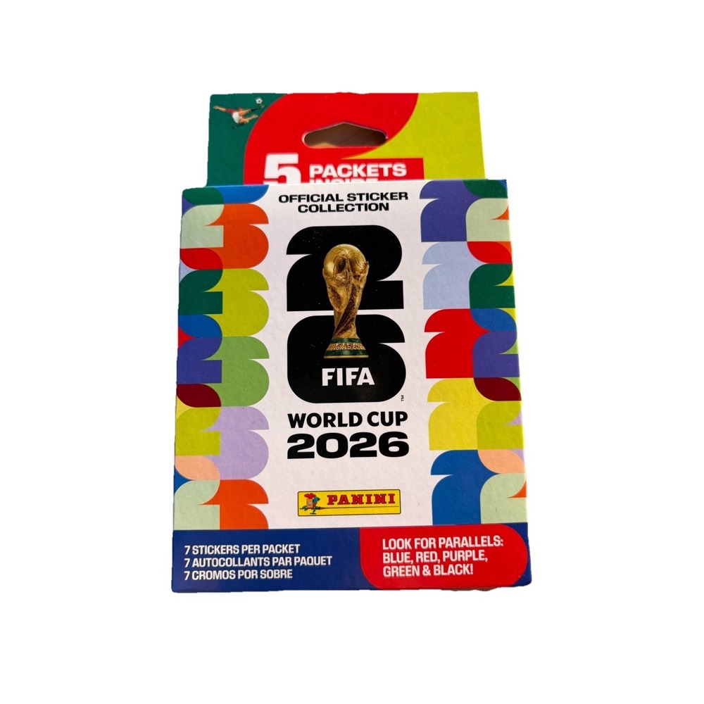 2026 FIFA World Cup 5 Packets 35 Stickers Hanger Box Factory Sealed Collectible